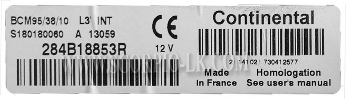 label fluence 2012 nec