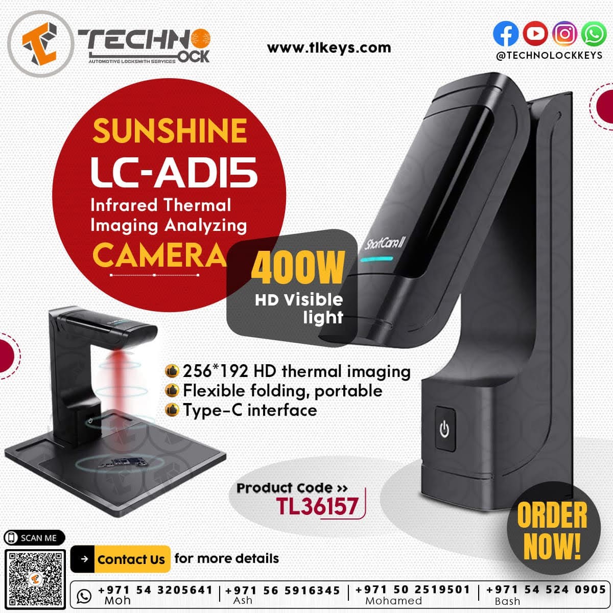 SUNSHINE LC-AD15 Infrared Thermal Imaging Analyzing Camera - Enhance motherboard repair with advanced thermal imaging technology