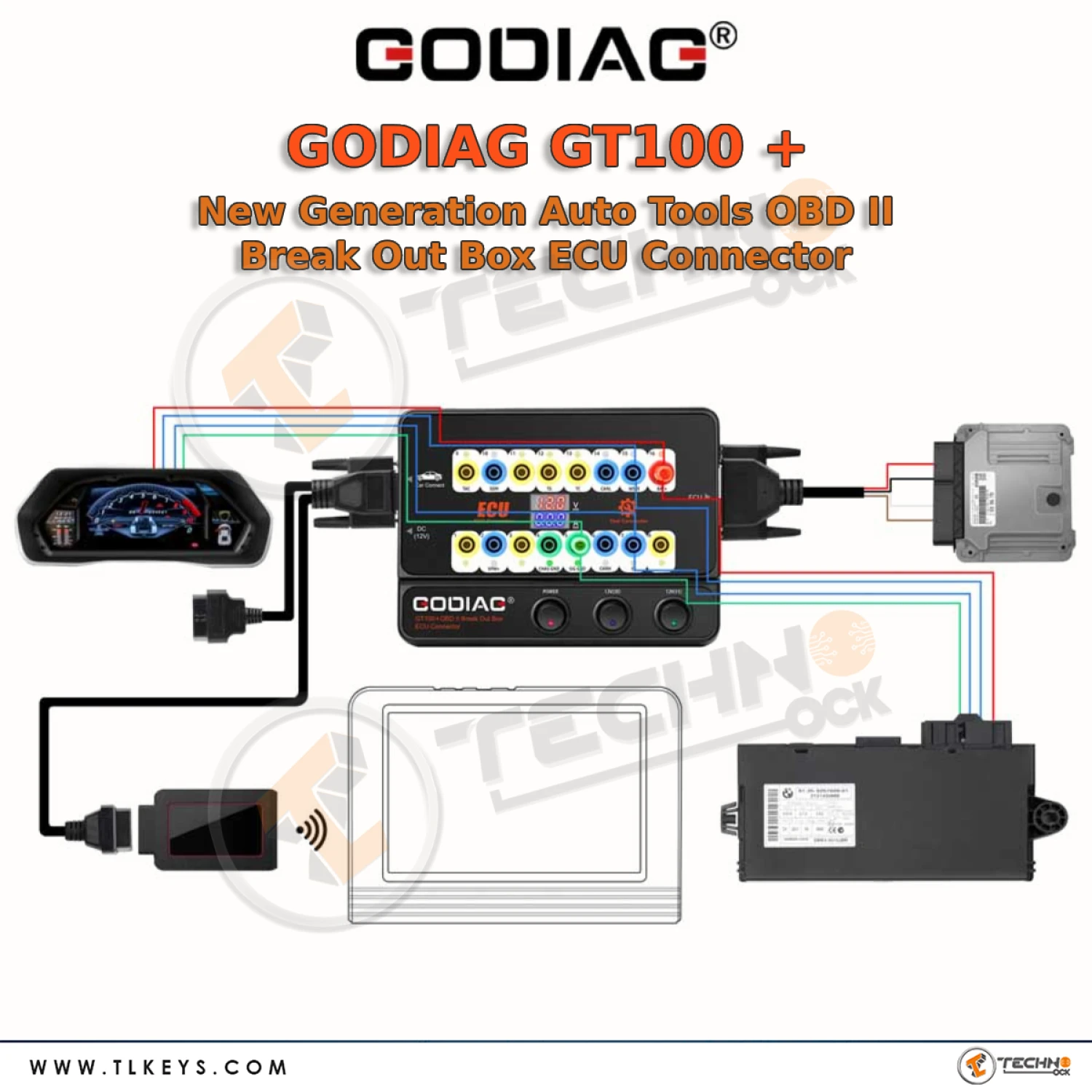 GODIAG-GT100-Multiple-vehicle-ECU-module-connecting