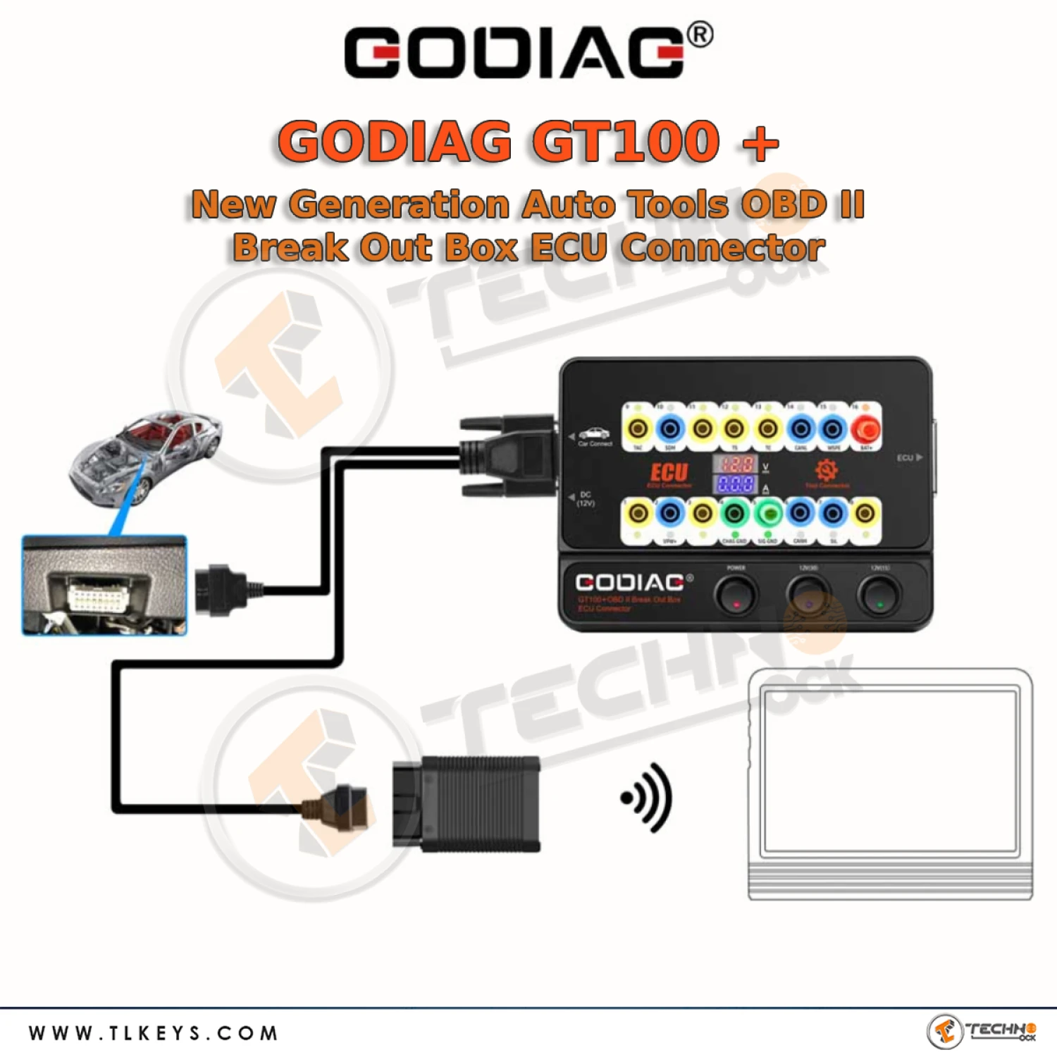 GODIAG GT100 diagnostic programming coding tool can send communication signals