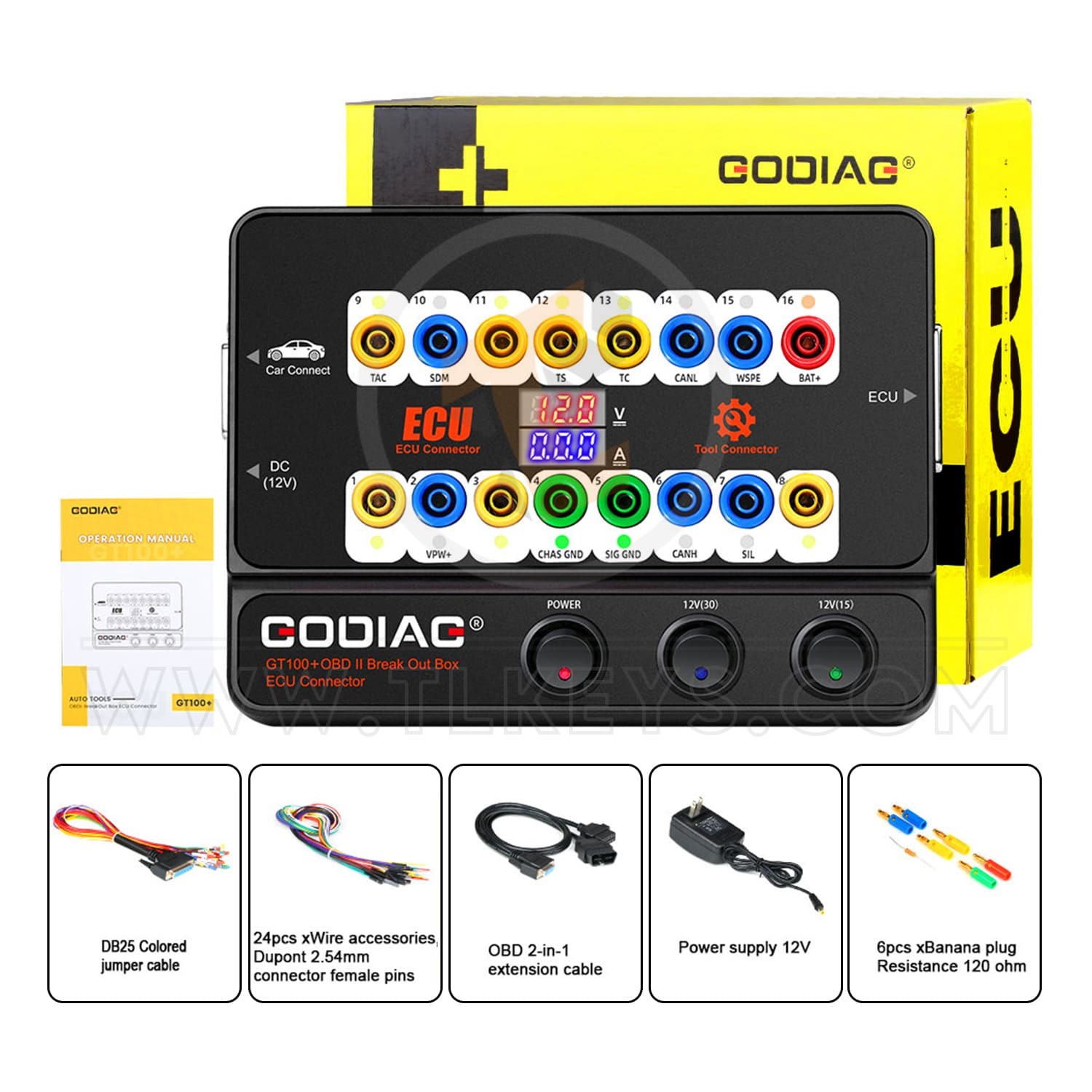 GODIAG Diagnostic Tools GODIAG GT100 Pro Breakout Box ECU Tool + BMW CAS4