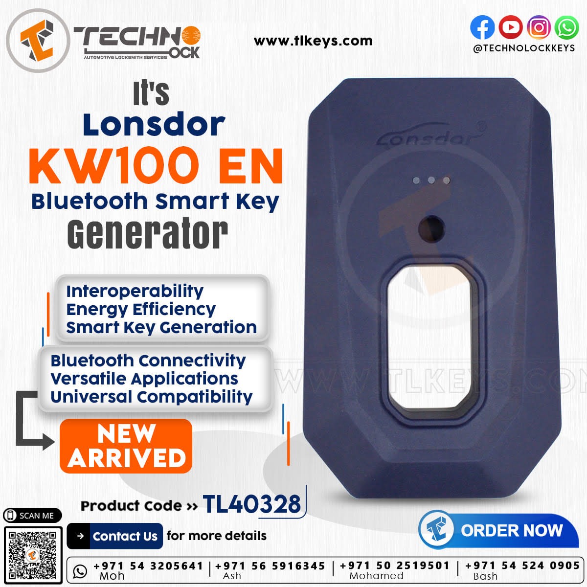 Lonsdor KW100 EN Bluetooth Smart Key Generator