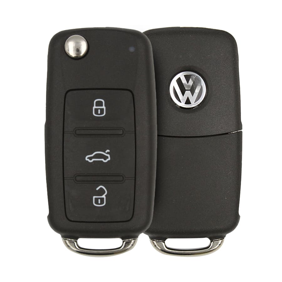 5KA807202AJ Genuine Volkswagen Flip Key Remote Remote Type FBS4 - thumbnail