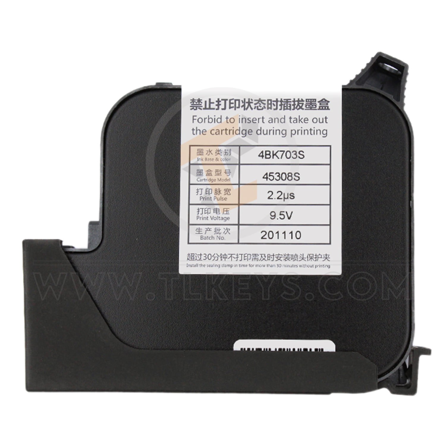 25.4mm Ink Cartridge Fast Dry Solvent Black Invisible Ink for TIJ Printer Spare Parts Type Ink Cartridge