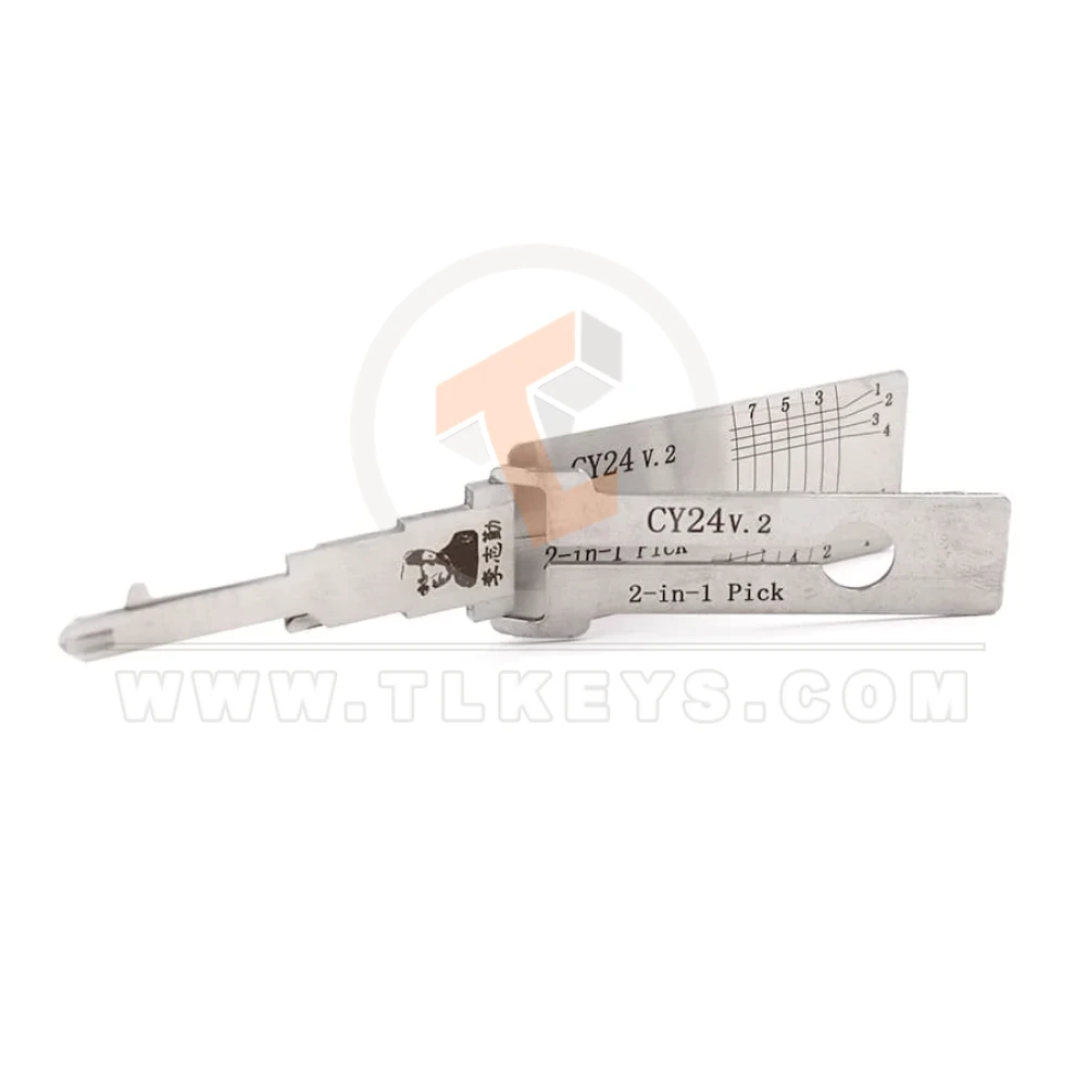 Lishi lock pick car key decoder CY24 V.2 for chrysler side1