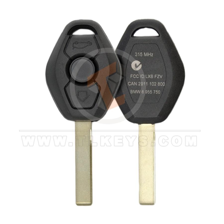  BMW Head Key Remote 2000 2009 315MHz 3 Buttons Remote Type Head Key Remote