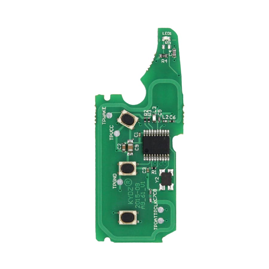 Clé télécommande à rabat Normal PCB, pour Audi Bentley Porsche et Volkswagen 2004 – 2011, 3 boutons, 433 MHz, puce transpondeur PCF7947A