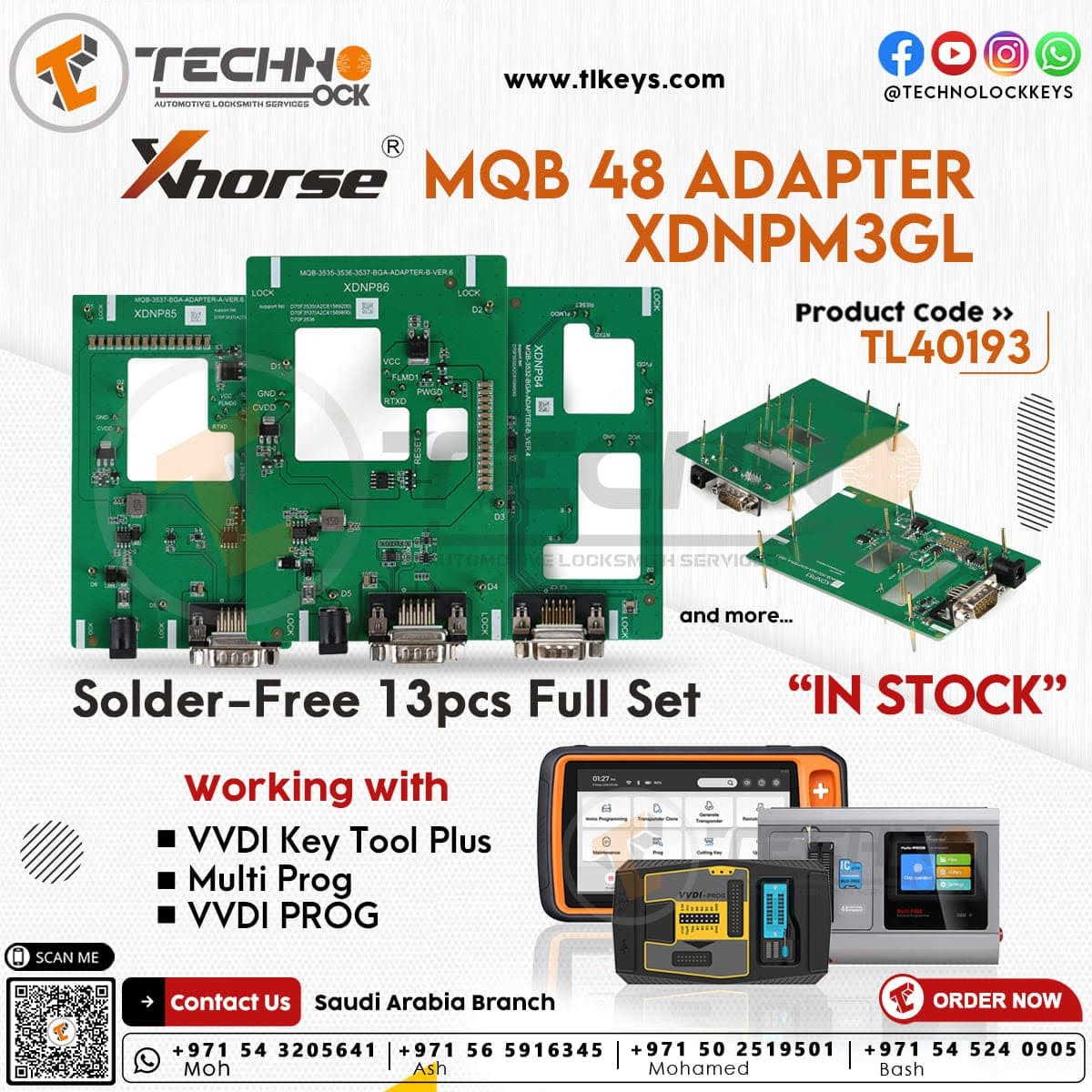 Unlocking Advanced Auto Security: Xhorse MQB48 Adapters XDNPM3GL MQB48 Solder-Free Adapters