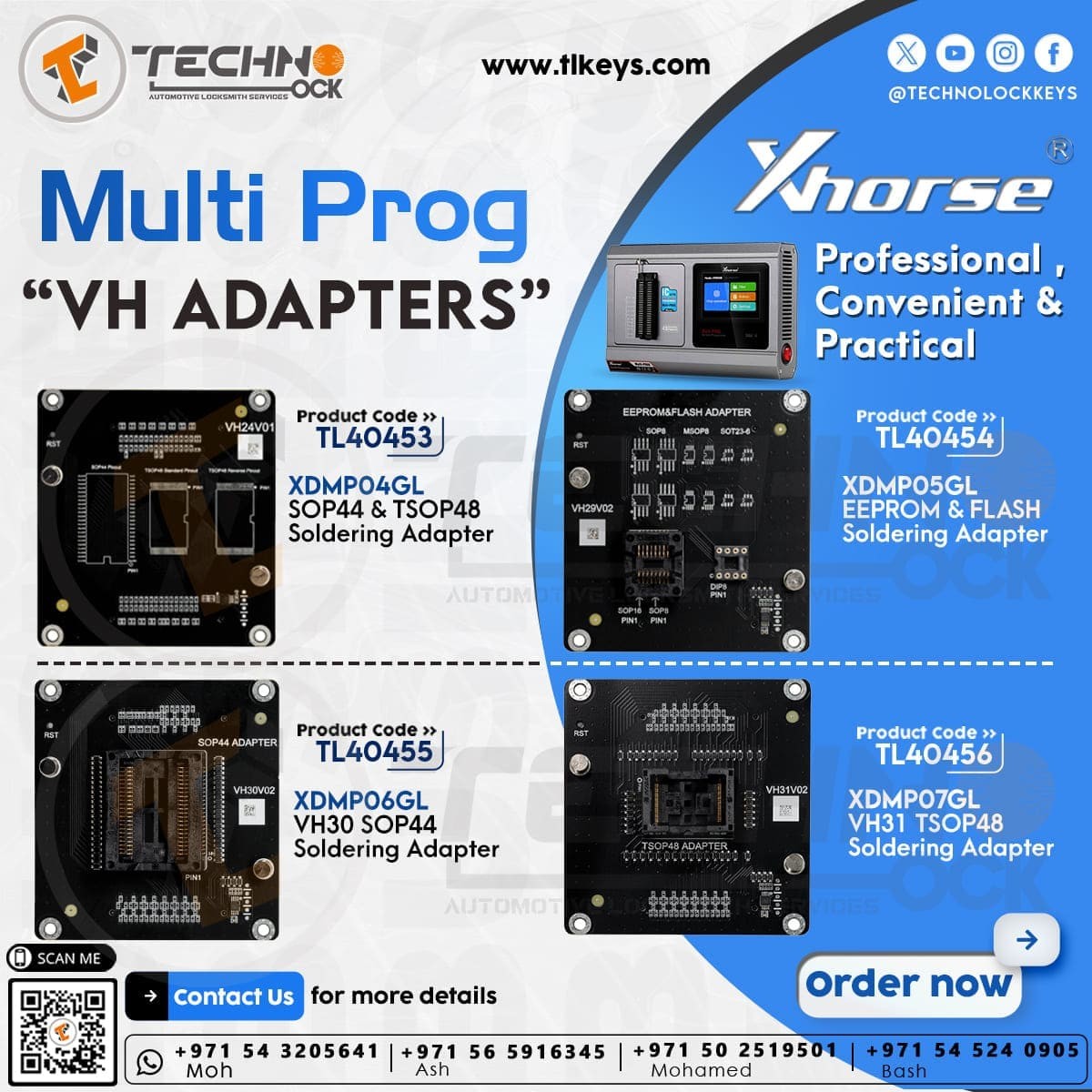 Enhance your diagnostic capabilities with Xhorse VH Adapters, the latest in diagnostic technology