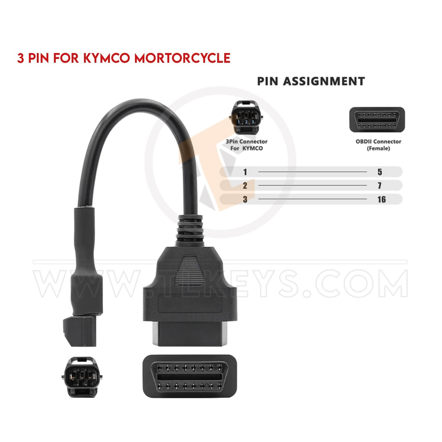 cables Motorcycle Diagnostic Connector Adapter OBD2 Cable