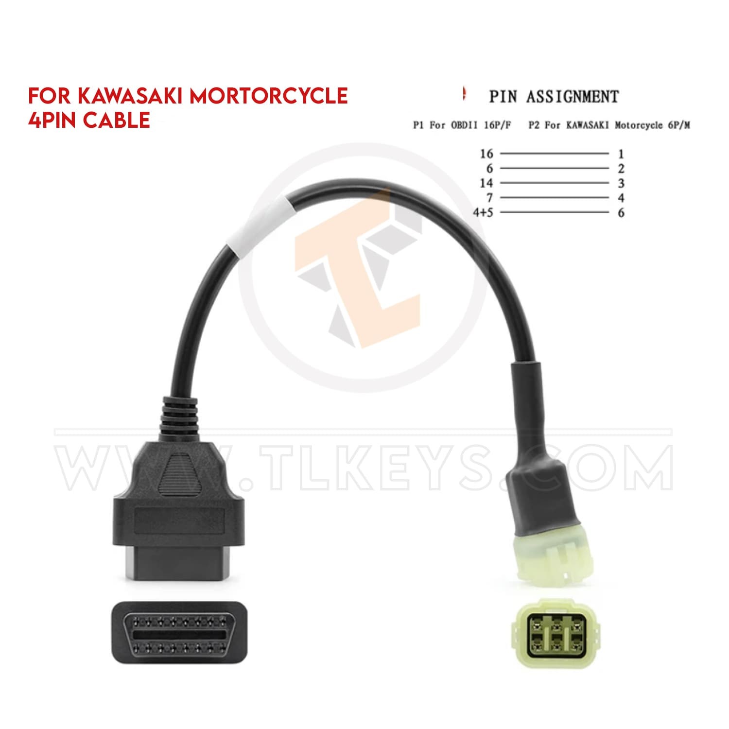 cables Motorcycle Diagnostic Connector Adapter OBD2 Cable