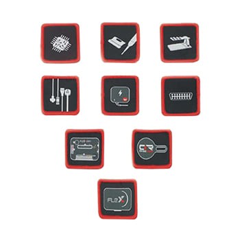 Kit Flex Toolcase patches Buttons 2