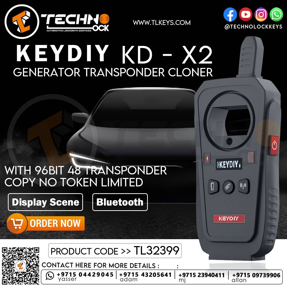 Programador De Llaves KeyDiy KD-X2 Transponder Automotriz AutoElectrónica