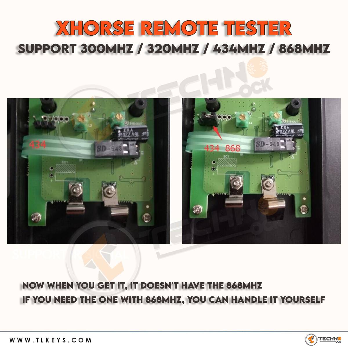 Xhorse Remote Tester doesn't have the 868MHZ
