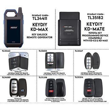 KeyDIY Tools Smart Key Remotes KD-Max KD-Mate Buttons 2