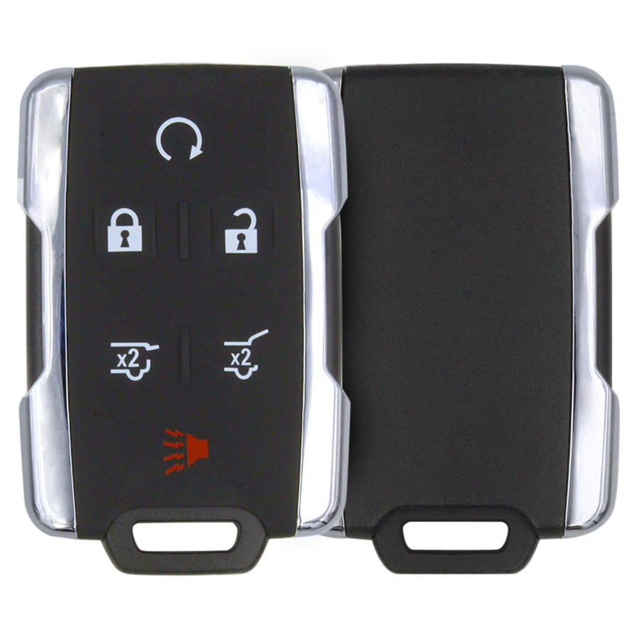 GMC 2015 Chrome Remote Key Shell 6 Buttons Aftermarket Brand Remote Type Fobik - thumbnail