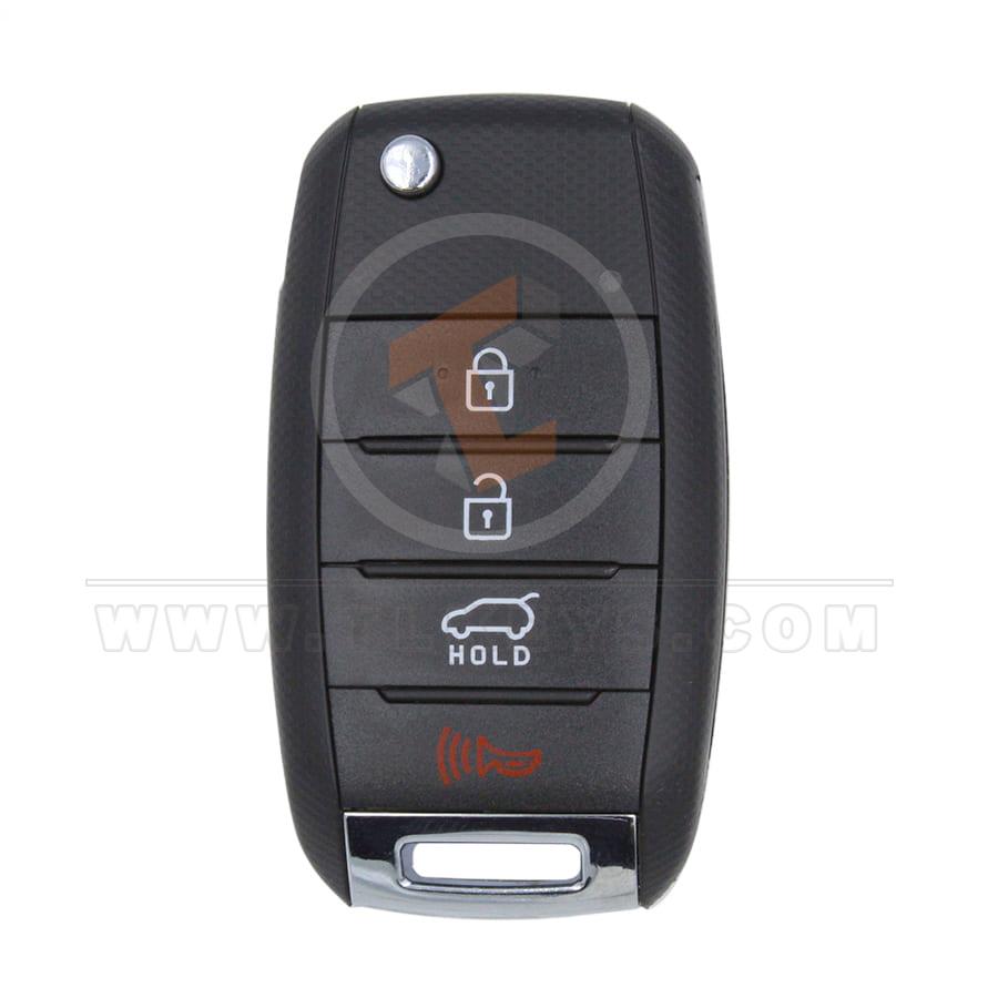 KIA Flip Key Remote Shell 4 Buttons SUV Trunk HYN14 Blade Panic Button Yes