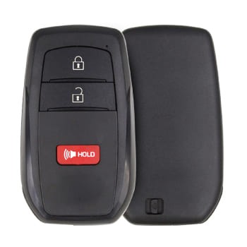 Toyota Smart Key Shell 2+1 Buttons  Aftermaket Buttons 2 - thumbnail