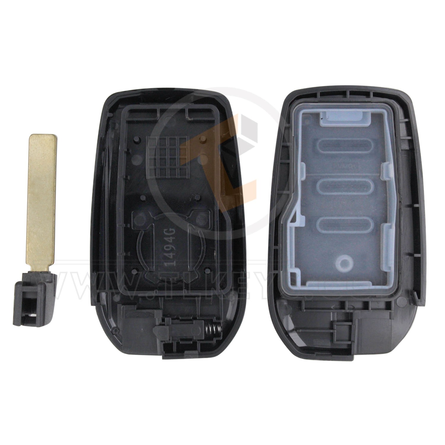 Toyota Smart Key Shell 3 Buttons Aftermarket Emergency Key/blade Included