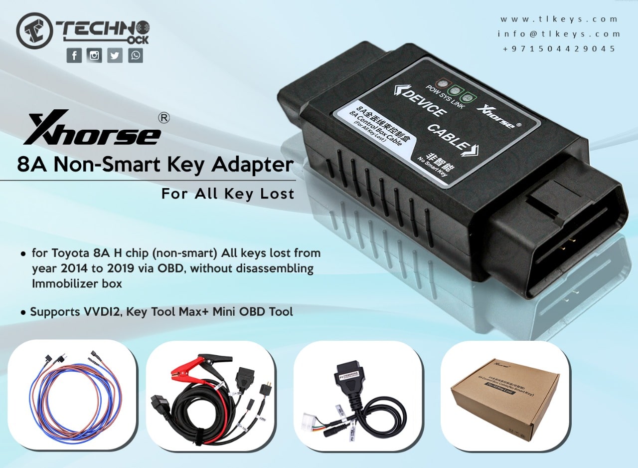 Xhorse Toyota 8A Non-Smart Key Adapter