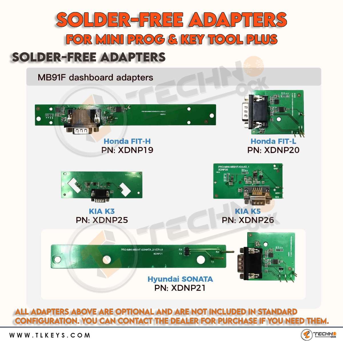 Xhorse Solder-free MB91F Adapters