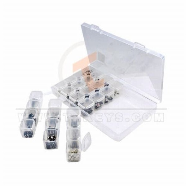 Box of Assorted Button Switch for Remote  280 pieces , 28 models Status Aftermarket