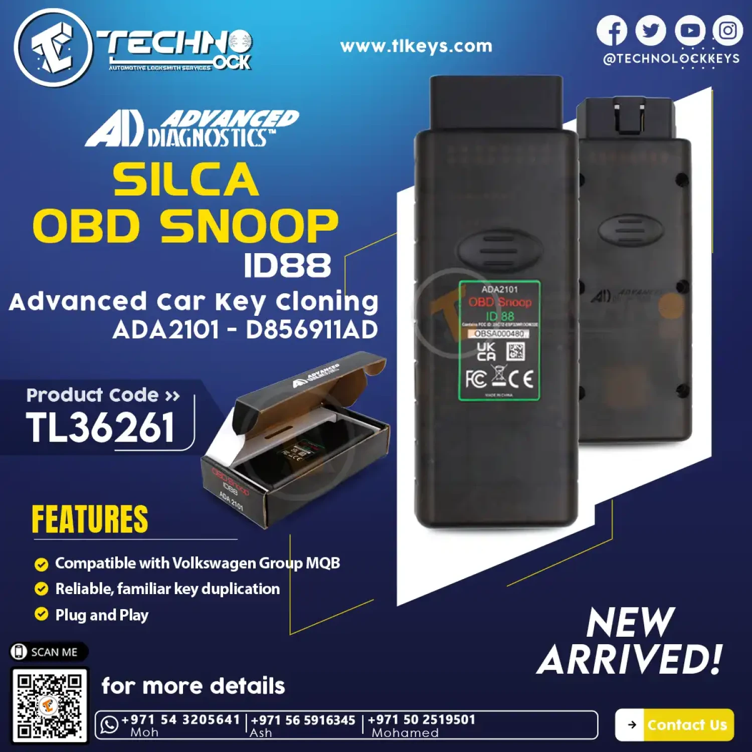 Silca OBD Snoop ID88 - Your Ultimate Cloning Solution for Volkswagen Group MQB Models