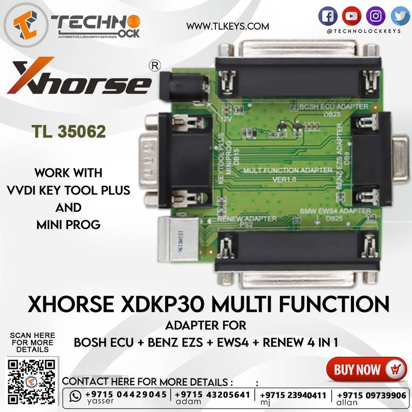 Xhorse XDKP30GL Multi-Function Adapter For VVDI Key Tool Plus And Mini Prog