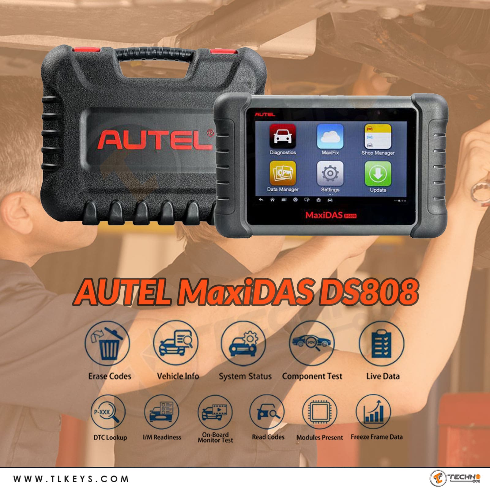 Autel MaxiDAS DS808K Automotive Diagnostic Scanner Car Scan Tool