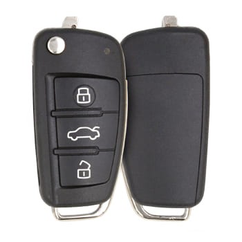 Genuine Audi Flip Key Remote Q7 A6L Battery Type CR2025 - thumbnail