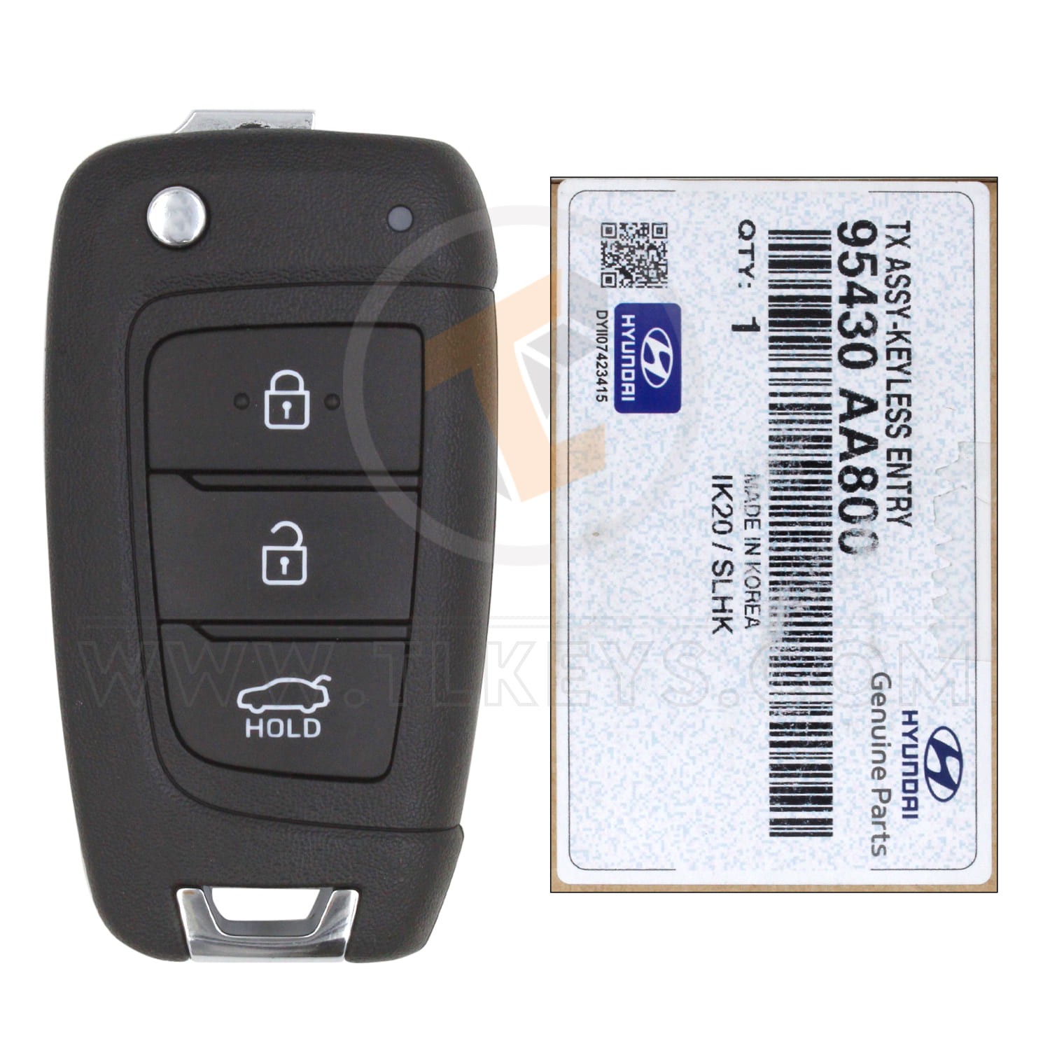 95430 AA800 Genuine Hyundai Flip Key Remote Frequency 433MHz