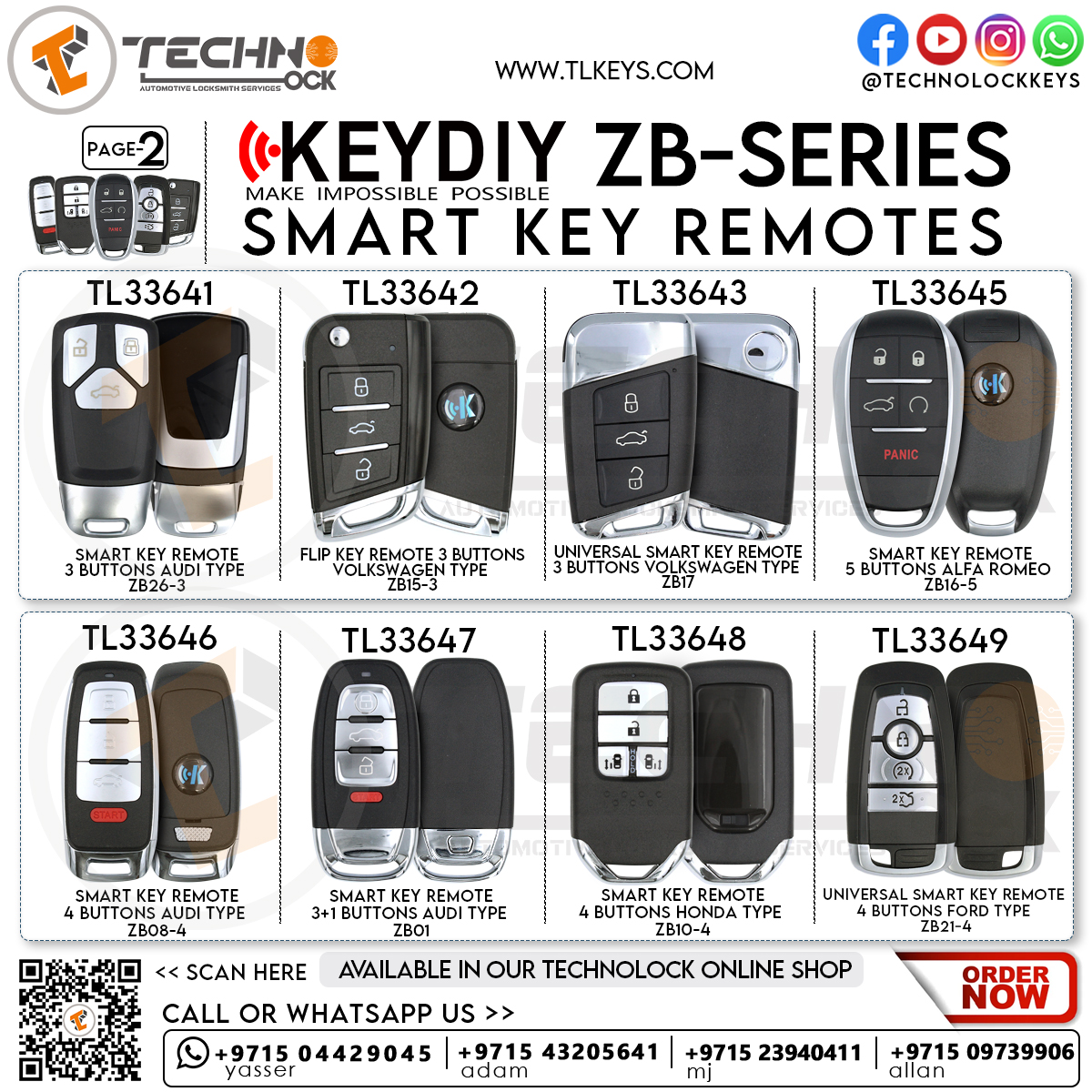 KD ZB Universal Key Remote Collection 2