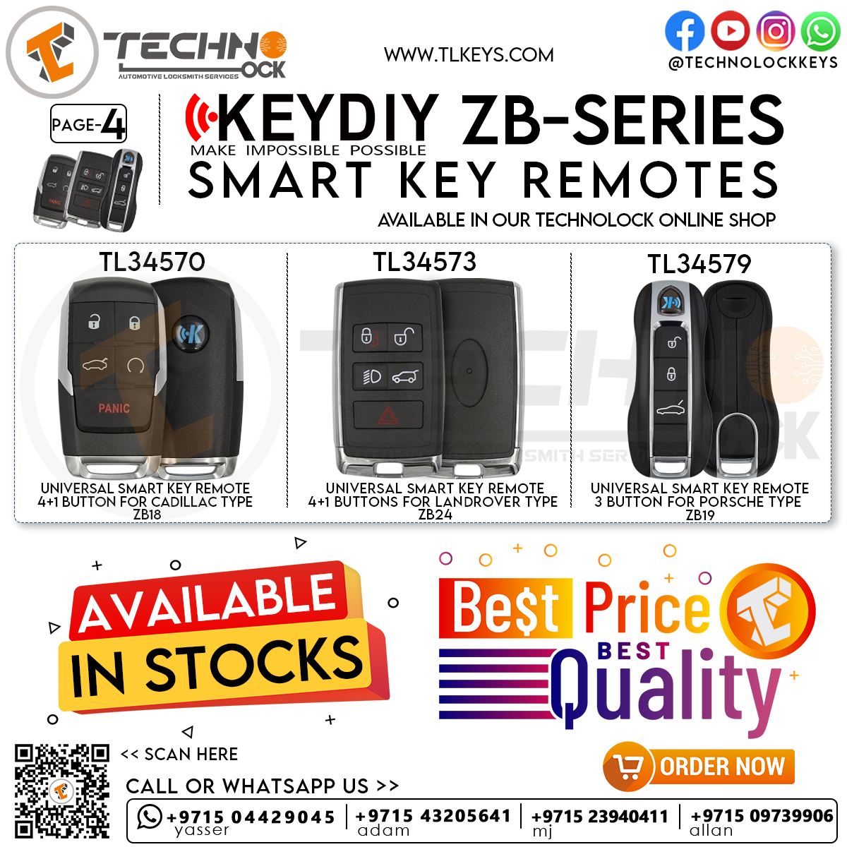 KD ZB Universal Key Remote Collection 4