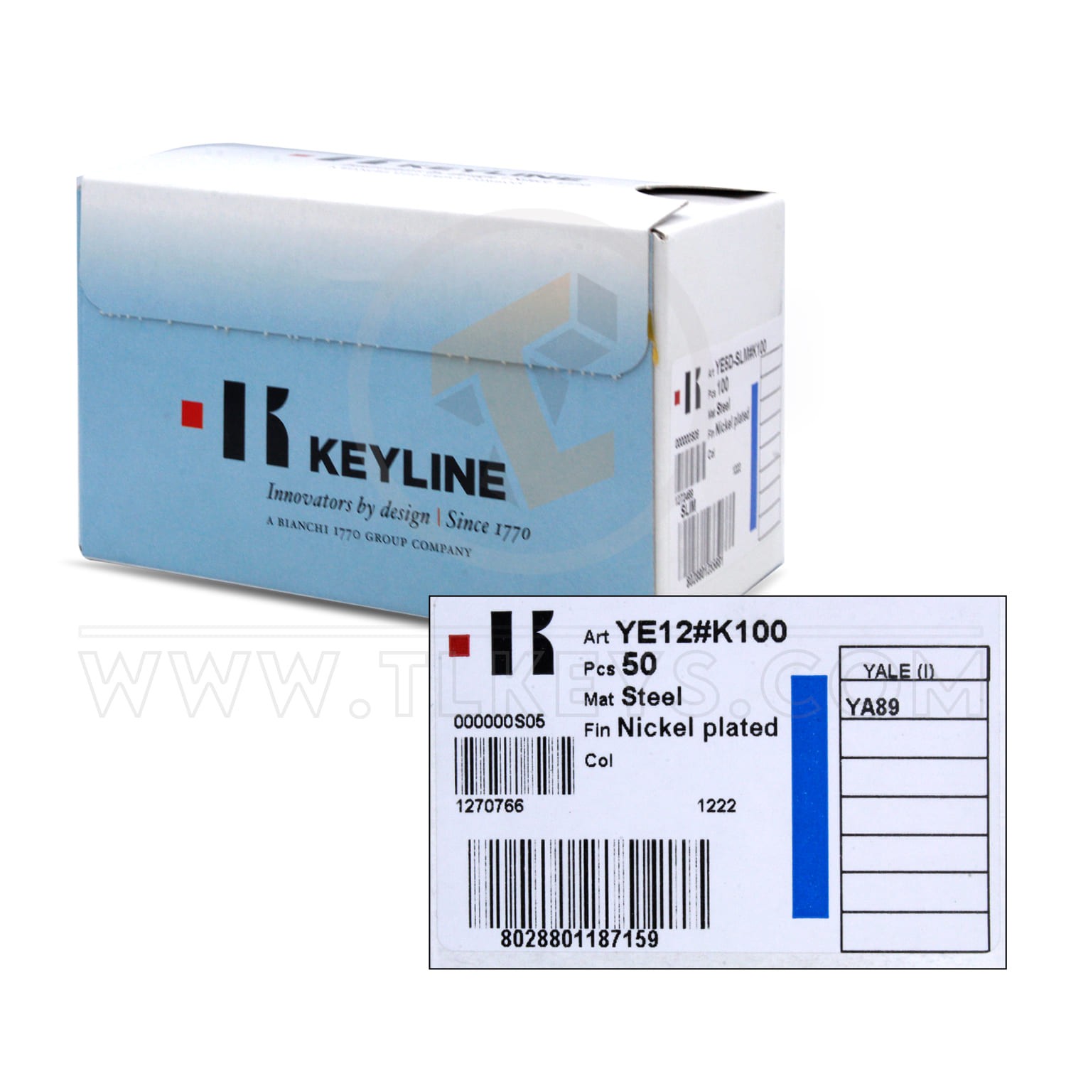 Keyline Premium Steel Keyline Door Keys YE12 - Durable