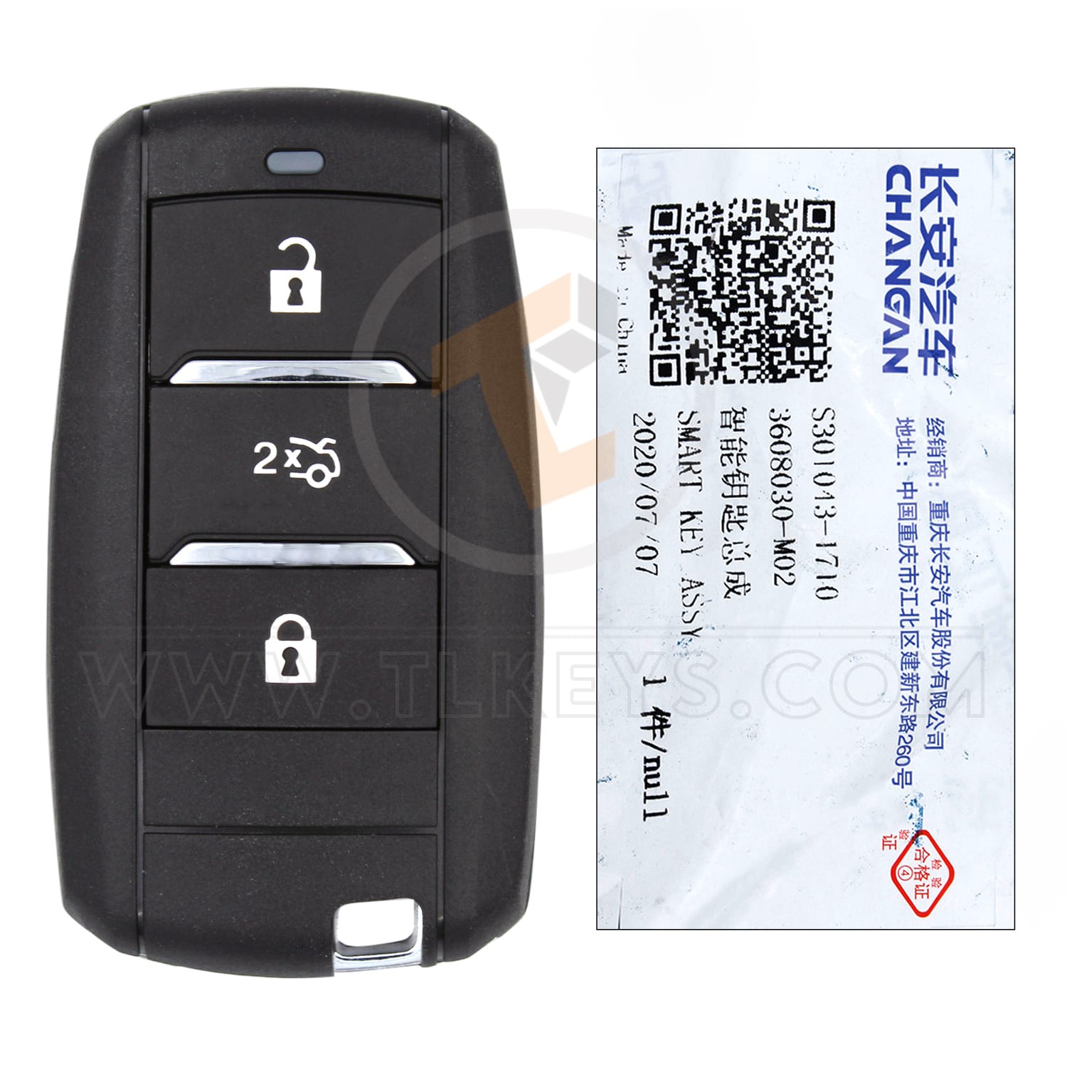 Genuine Changan CS35 Remote Key P/N: 3608030-M02 Buttons 3