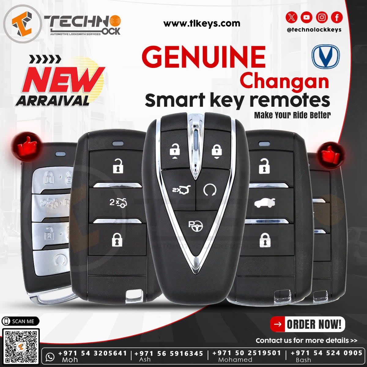 Genuine Changan Smart Key Remote Collection