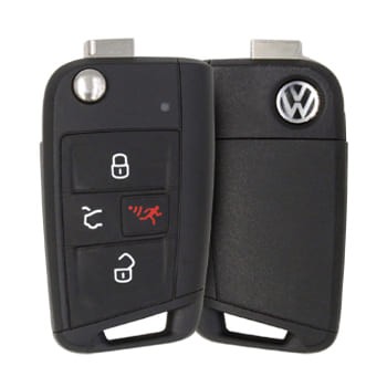 Original Volkswagen Flip Key Remote Jetta Battery Type CR2025