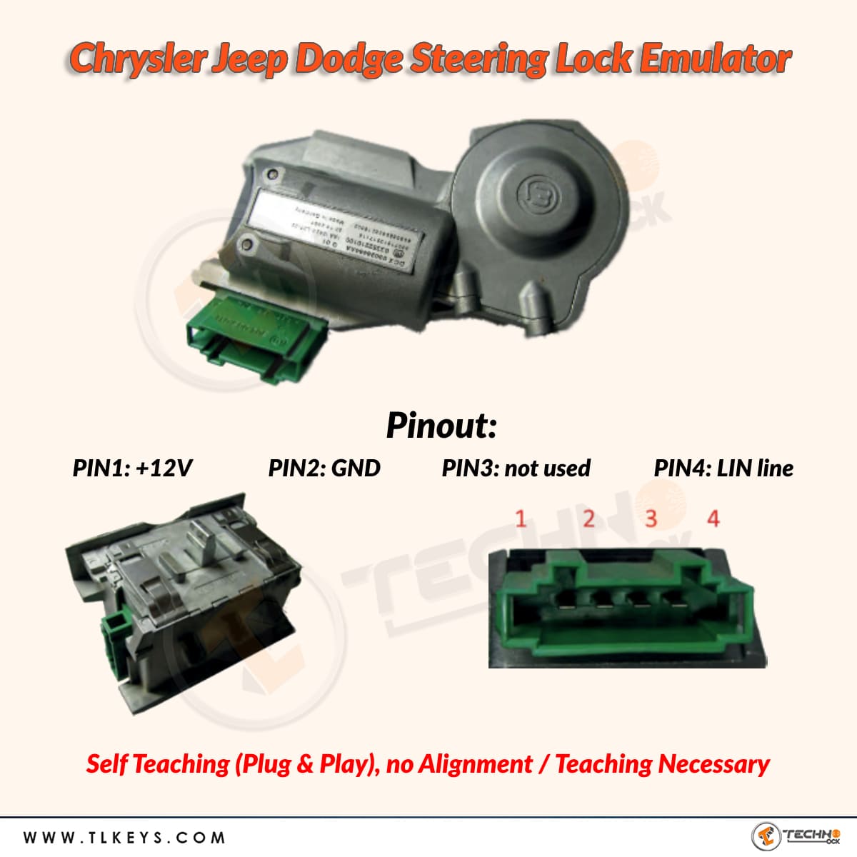 Chrysler Jeep Dodge Steering Lock Emulator