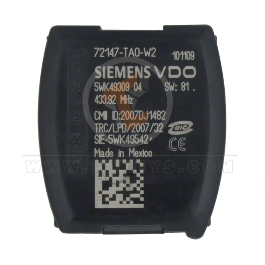 Genuine Honda Accord Module 2008 2011 P/N: 72147 TA0 W2 433MHz Panic Button No