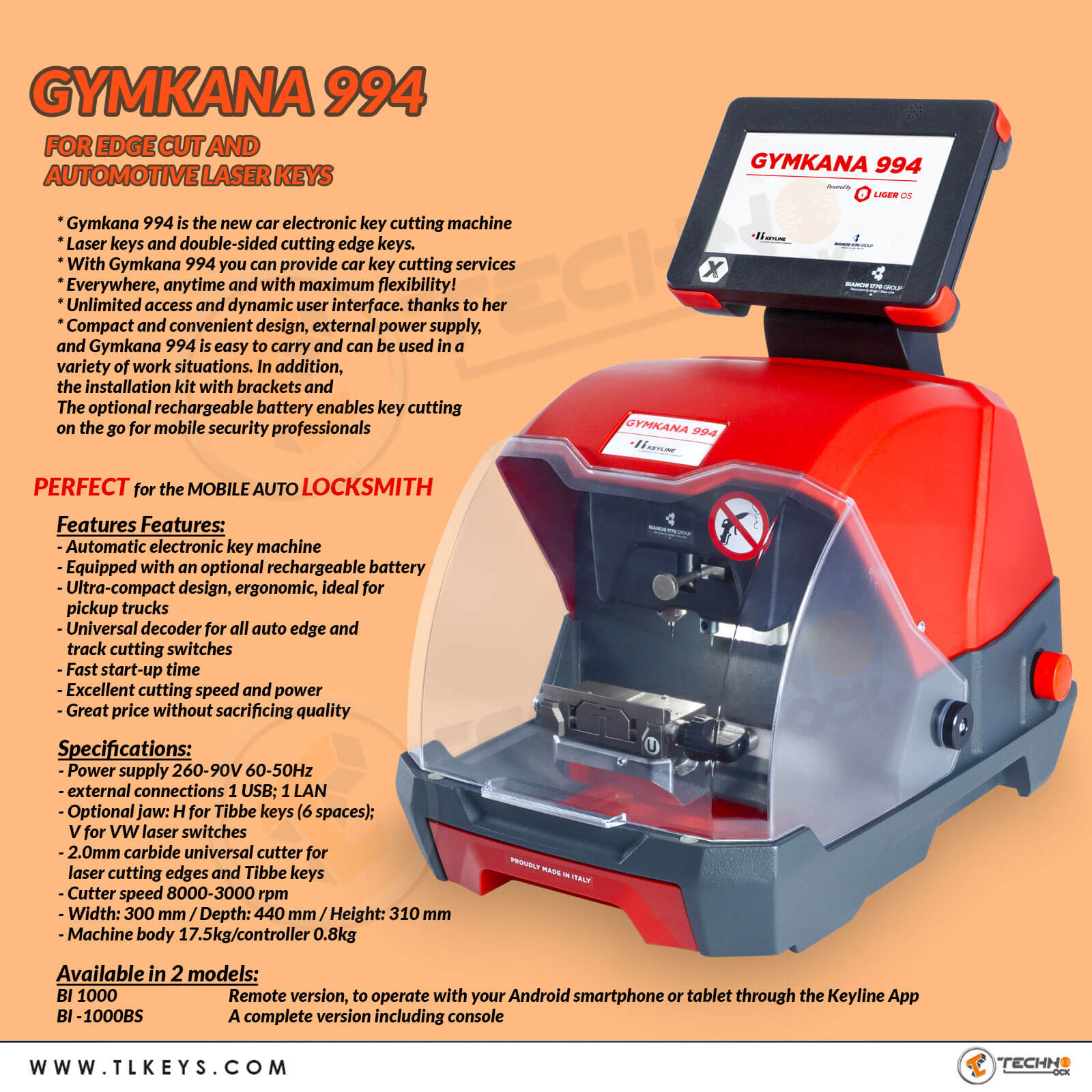 Gymkana-994 for Edge Cut And automotive Laser Keys