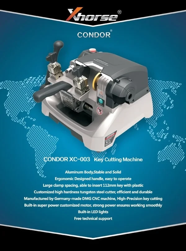 Condor XC-003 Key Cutting Machine Specifications