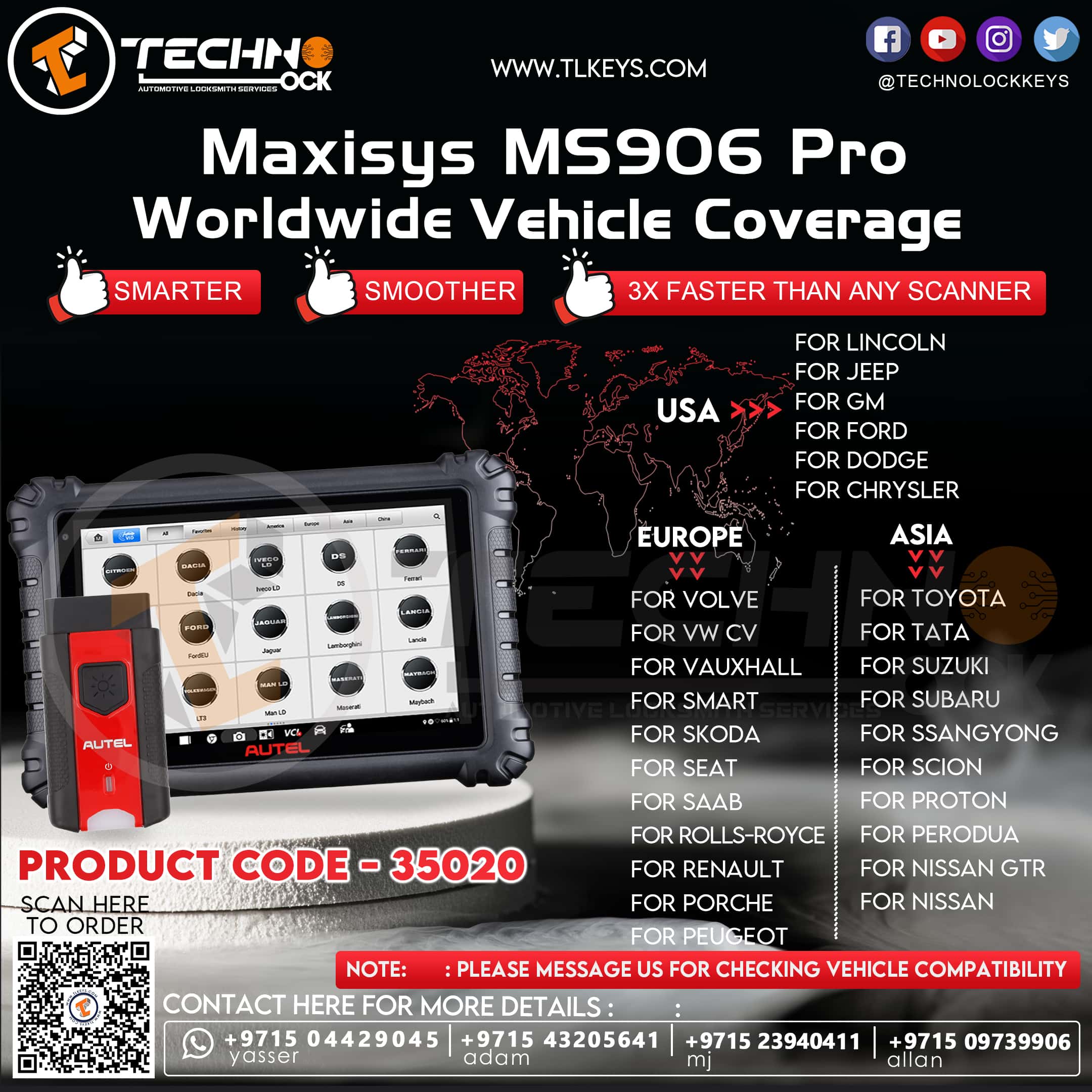 MaxiSYS MS906 Pro OBD2/OBD1 Bi-Directional Diagnostic Scanner and Key  Programmer