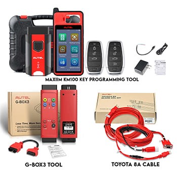 Autel MaxiIM KM100  G-BOX3 Tool Toyota 8A Cable Remote Type Fobik