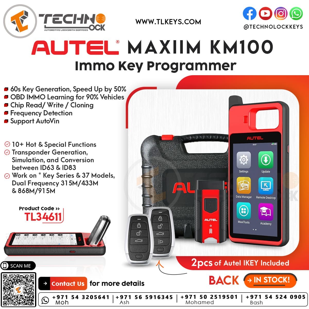 Autel MaxiIM KM100 IMMO Key Programmer
