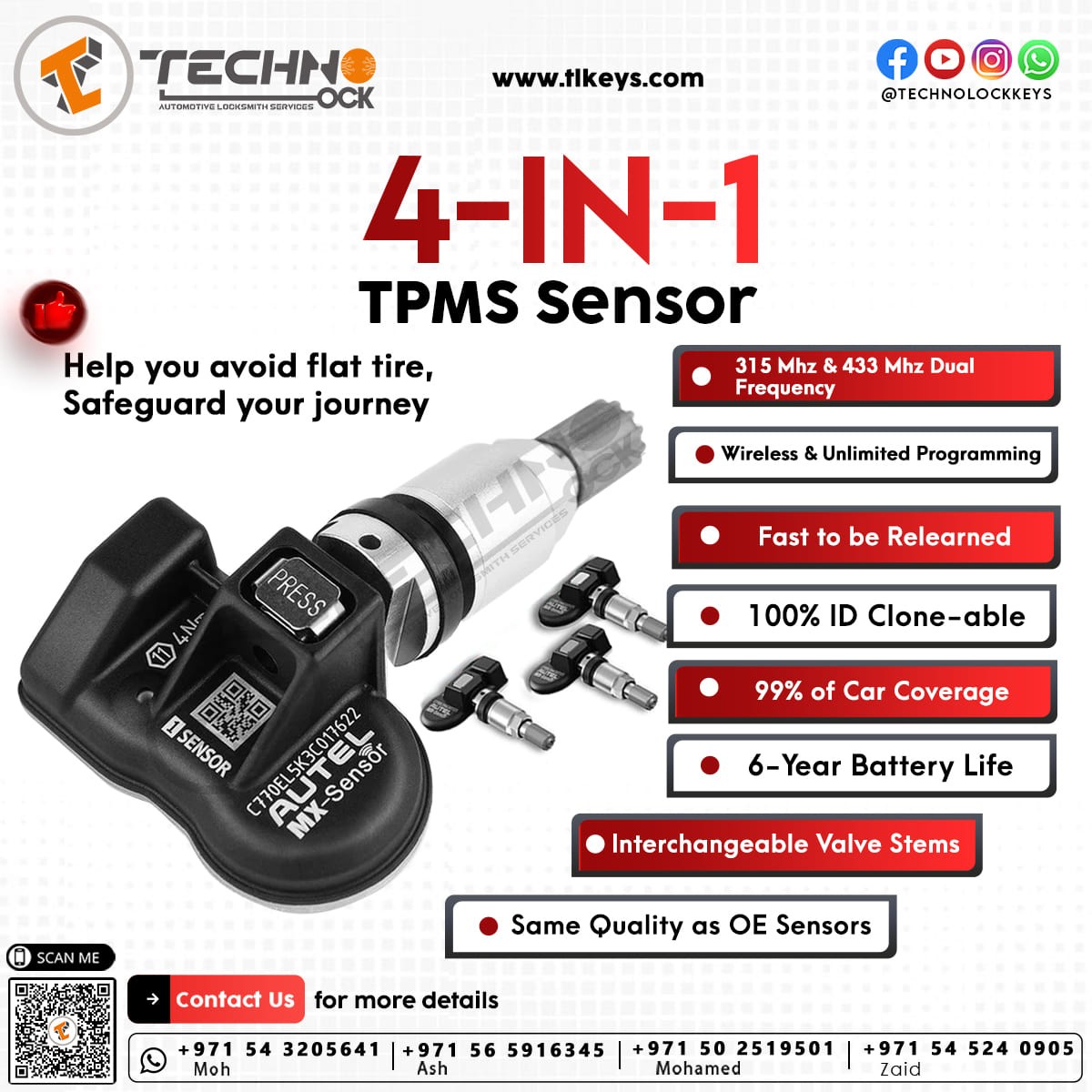 4-IN-1 TPMS Sensor