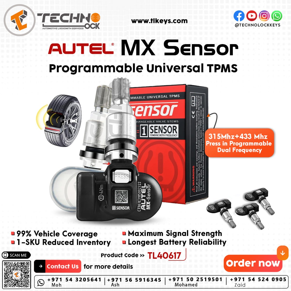 AUTEL MX Sensor Programmable Universal TPMS