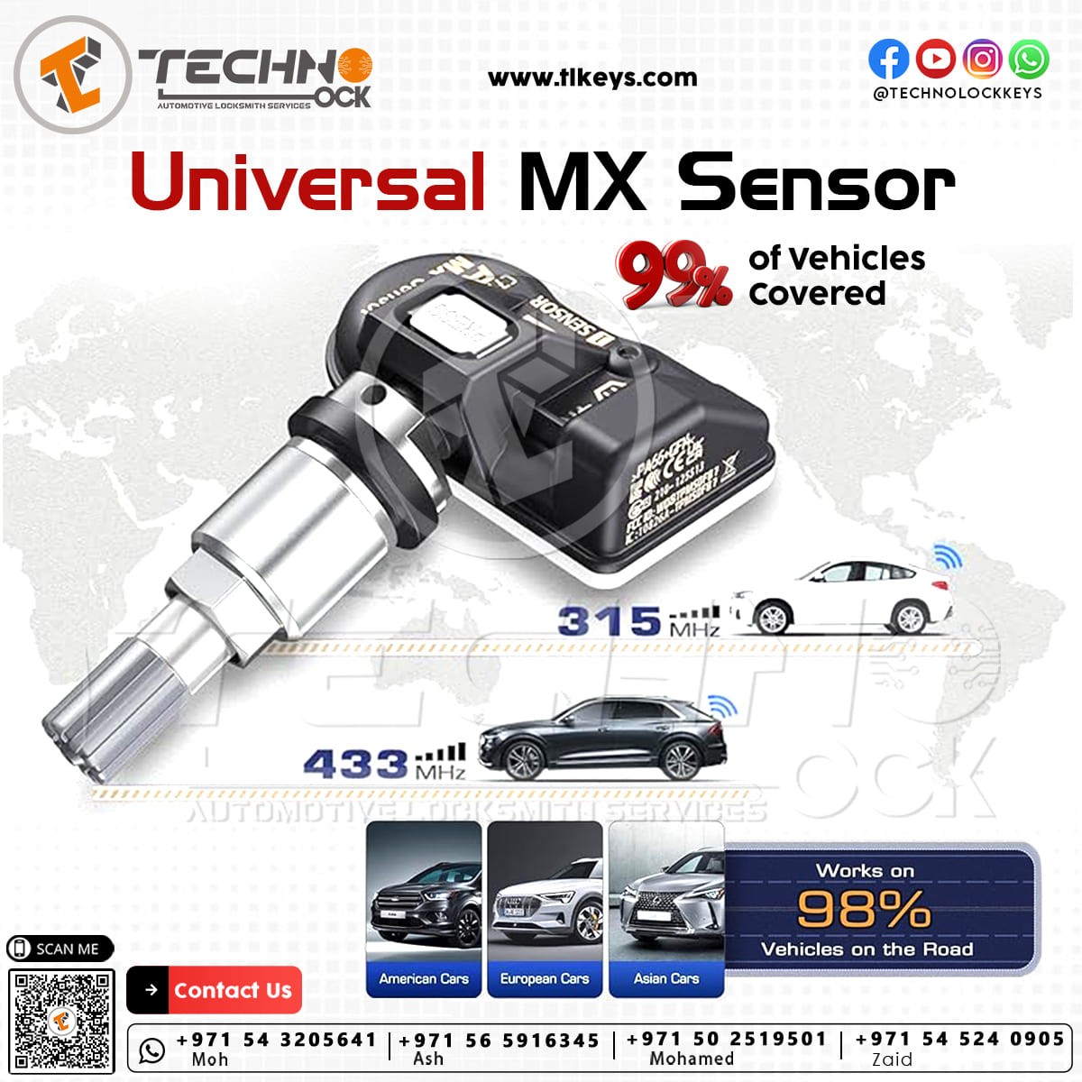 Universal MX Sensor 99% of Vehicles Covered