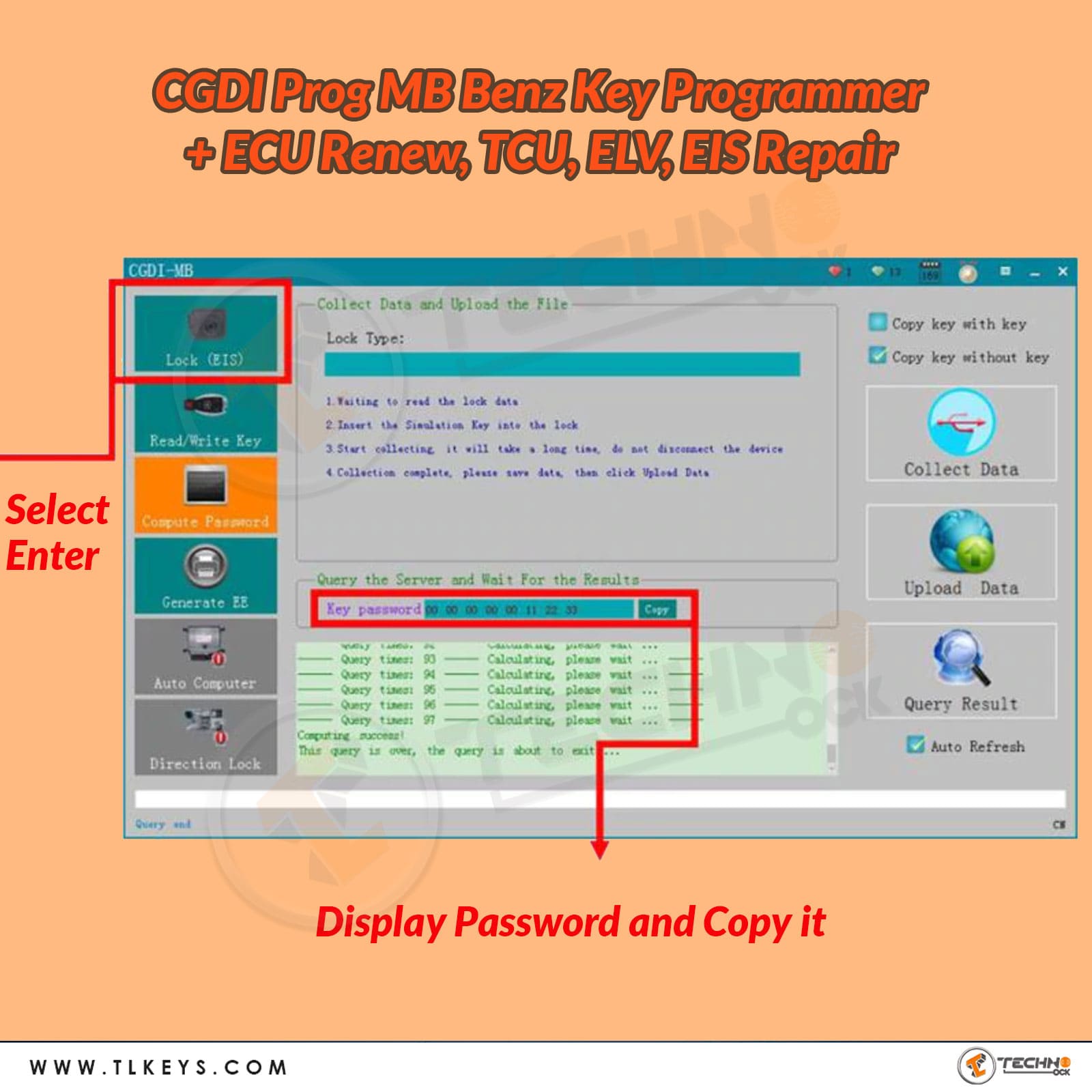 CGDI MB Prog Click Lock (EIS) then CGDI MB Display Password then Copy it