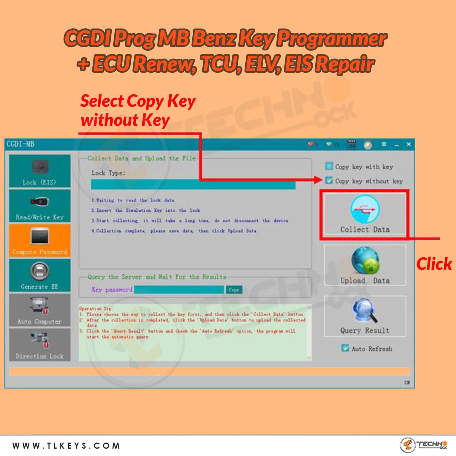 CGDI MB Prog Select Copy Key without Key
