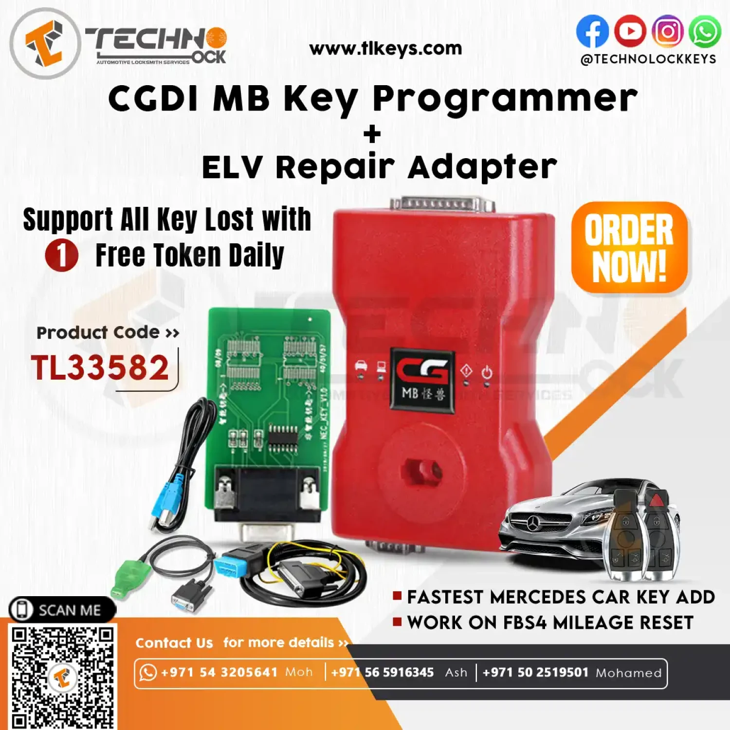 Elevate your Benz with CGDI MB Key Programmer. Essential for quick key addition and all-key-lost scenarios